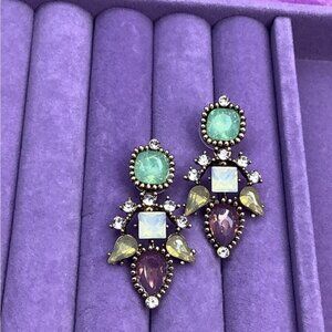 Vintage Inspired Gemstone pierced earrings